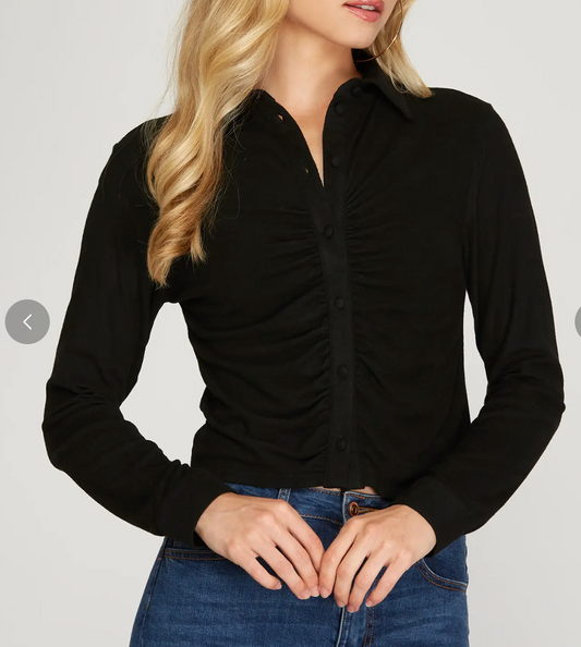 1801 Knit Collard Top