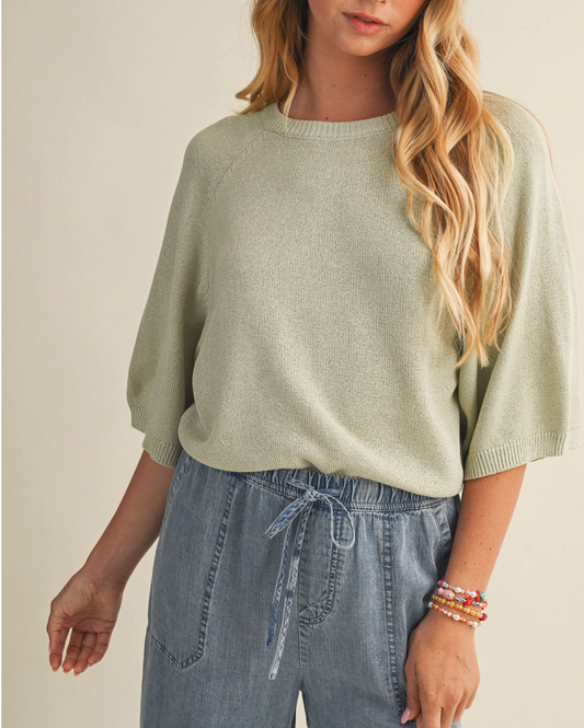 1832 Short Sleeve Sweater
