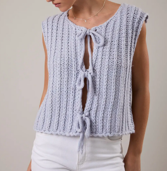 1835 Front Tie Sweater Vest