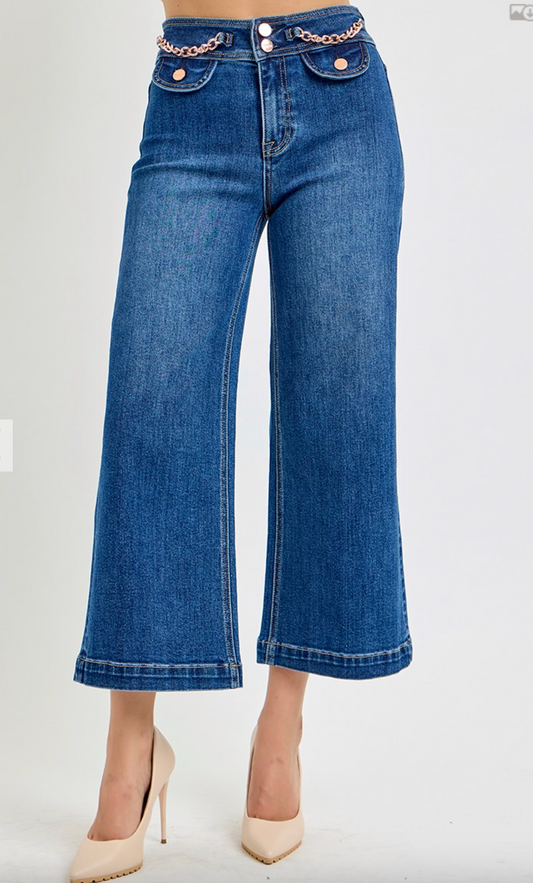 1919 Crop Wide Leg Jeans