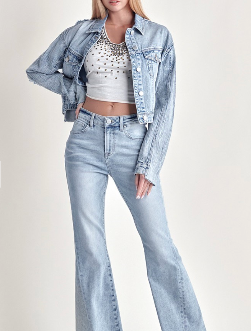 1918 Oversized Light Wash Denim Jacket