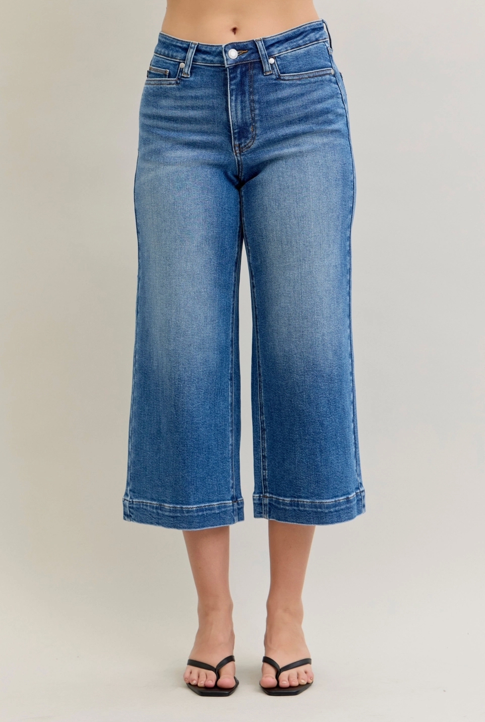 1955 Judy Blue Wide Crop Jeans