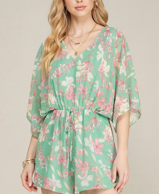 1962 Floral Romper