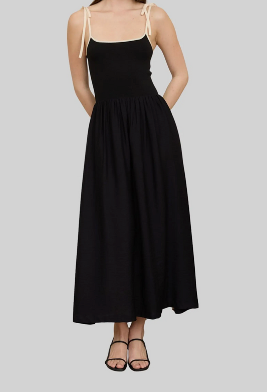 2077 Contrast Midi Dress