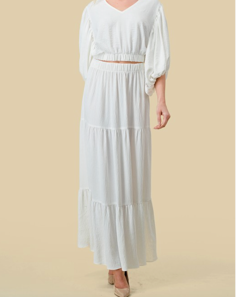 2078 Long Tiered Skirt