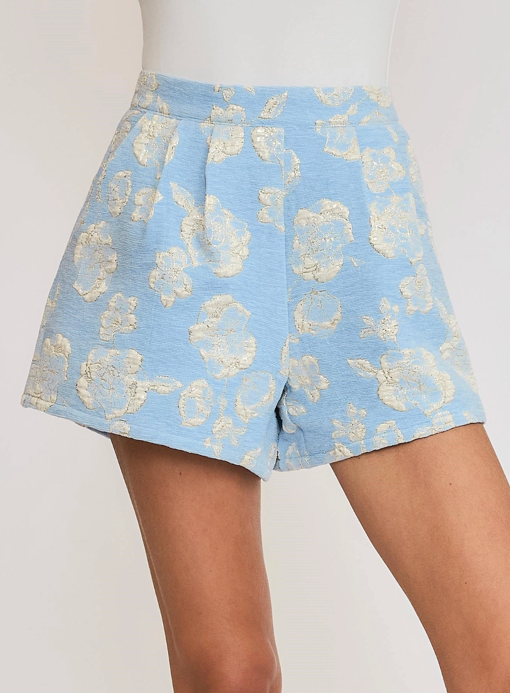 2081 Metallic Floral Shorts