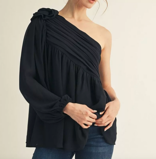 2148 One Shoulder Blouse