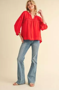 2152 Red Blouse
