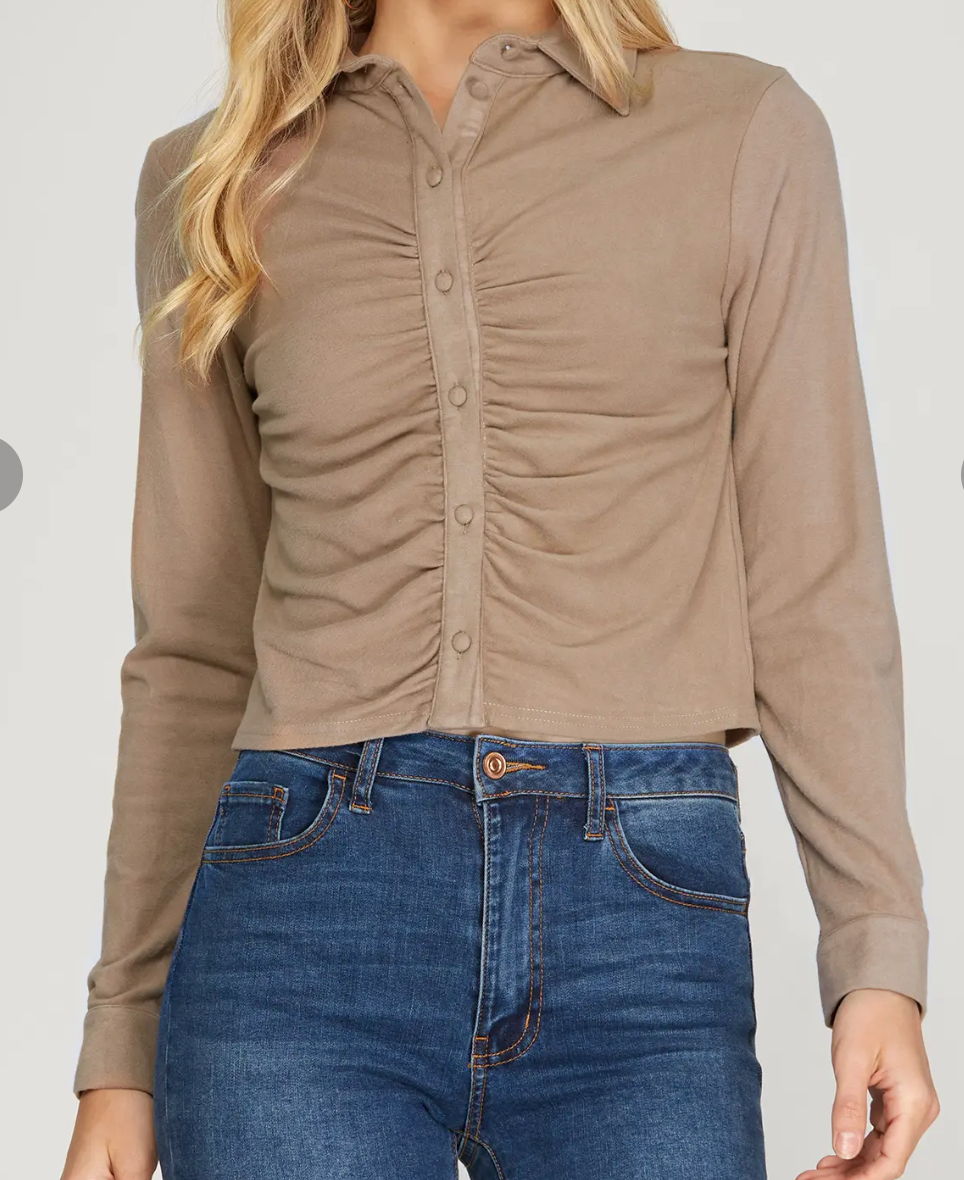 1801 Knit Collard Top