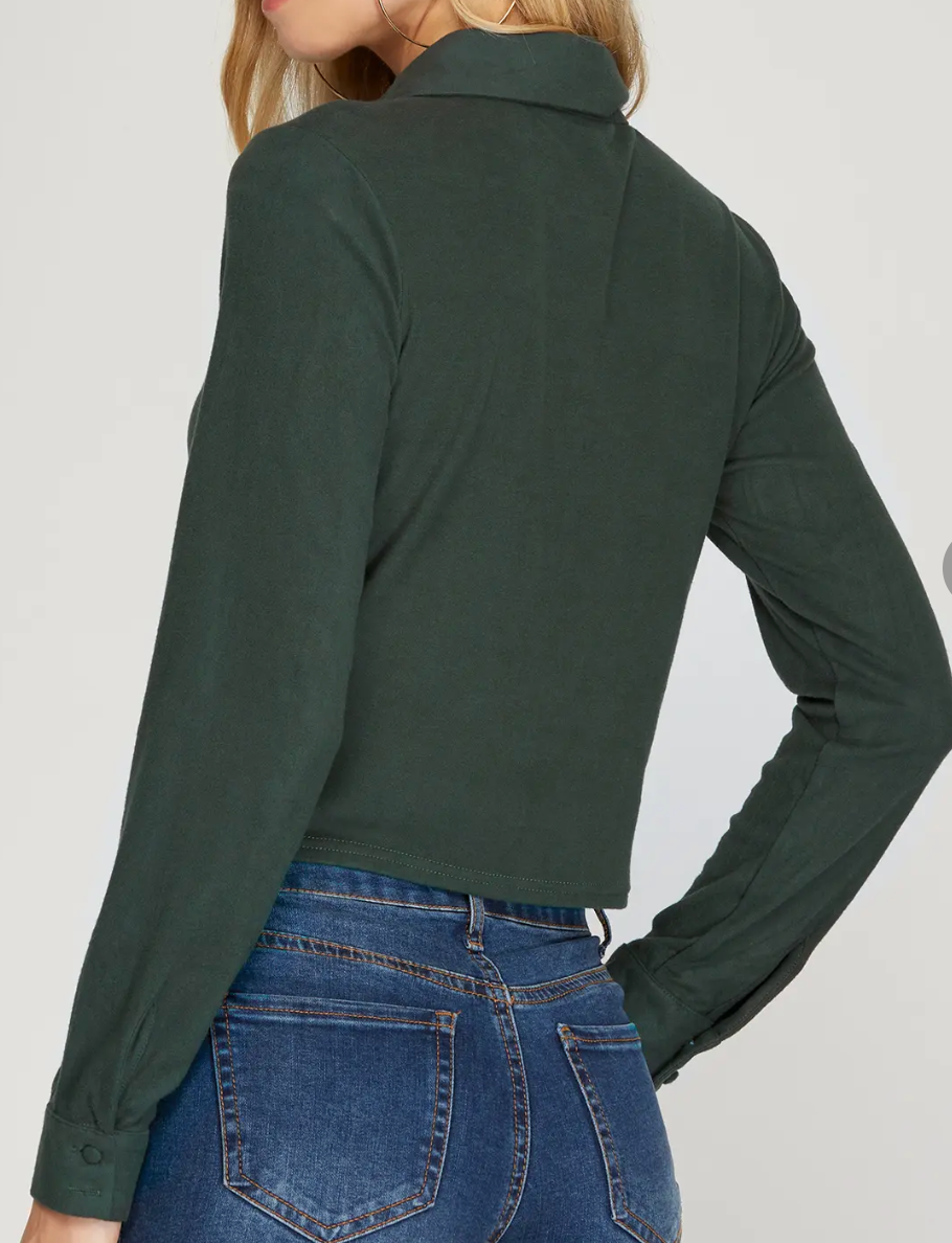 1801 Knit Collard Top