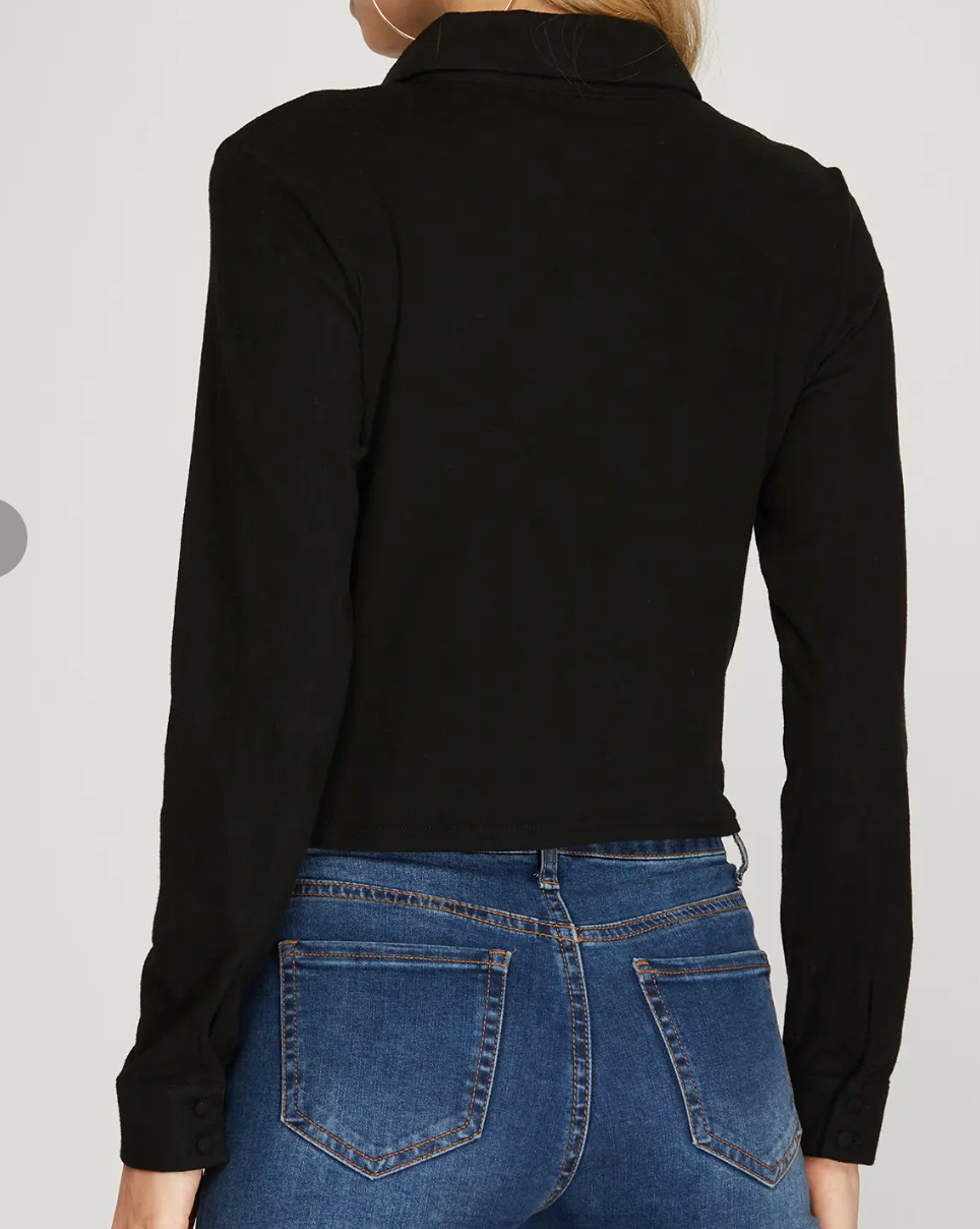 1801 Knit Collard Top