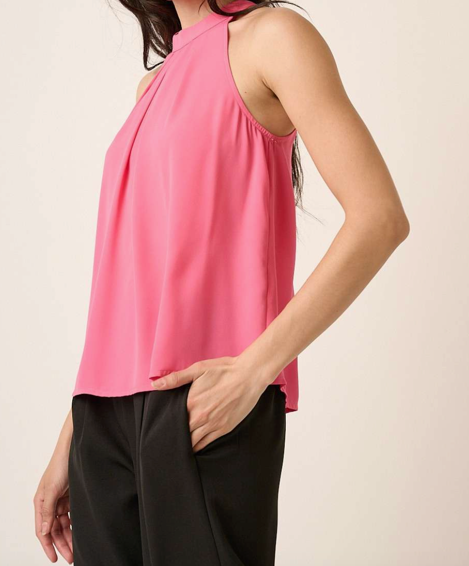 1903 Pleated Halter Top