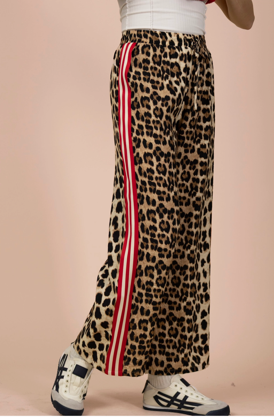 1910 Side Stripe Leopard Pants