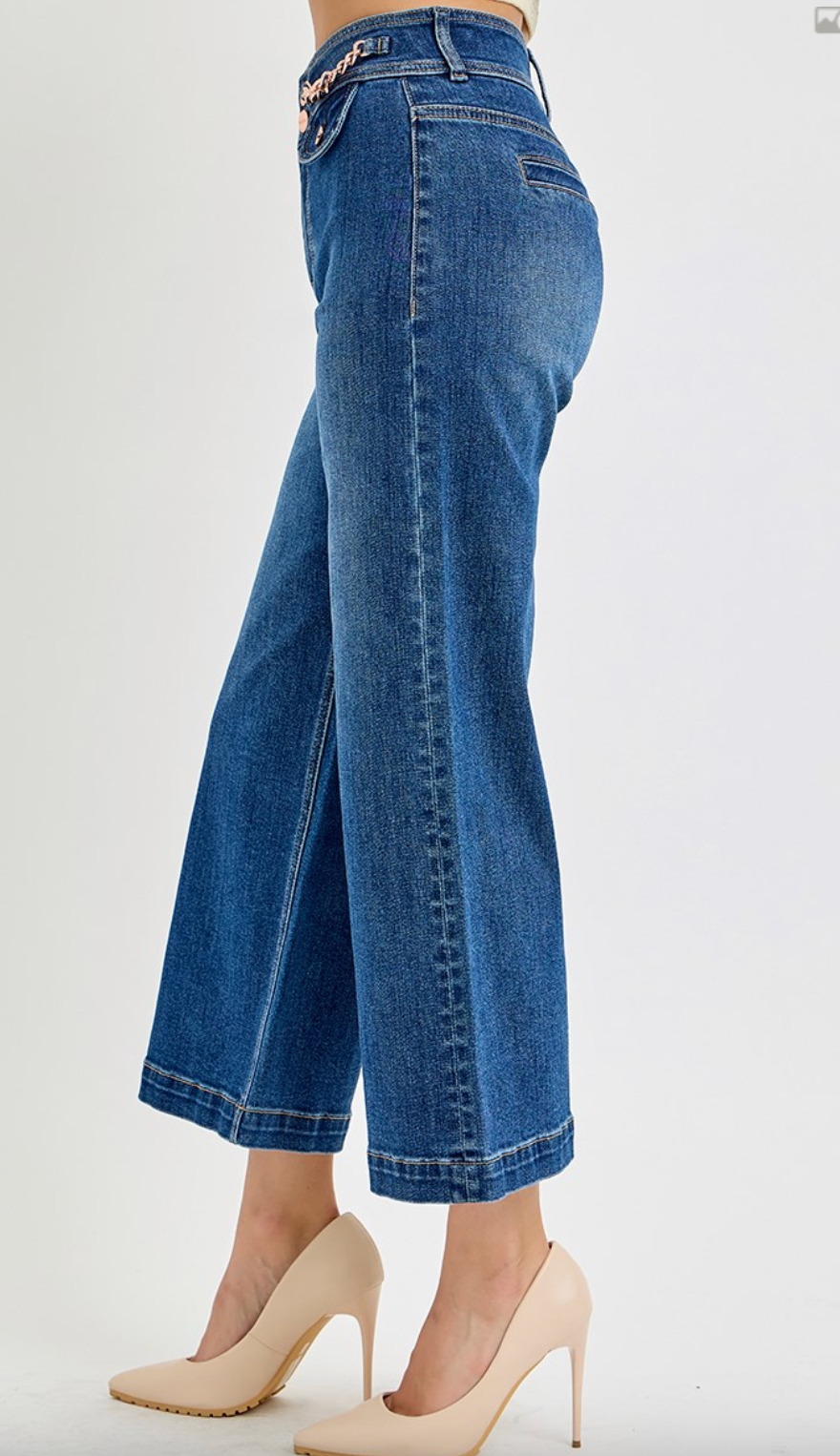1919 Crop Wide Leg Jeans