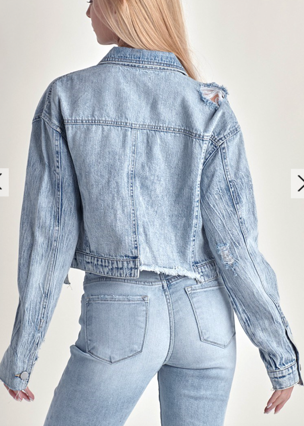 1918 Oversized Light Wash Denim Jacket