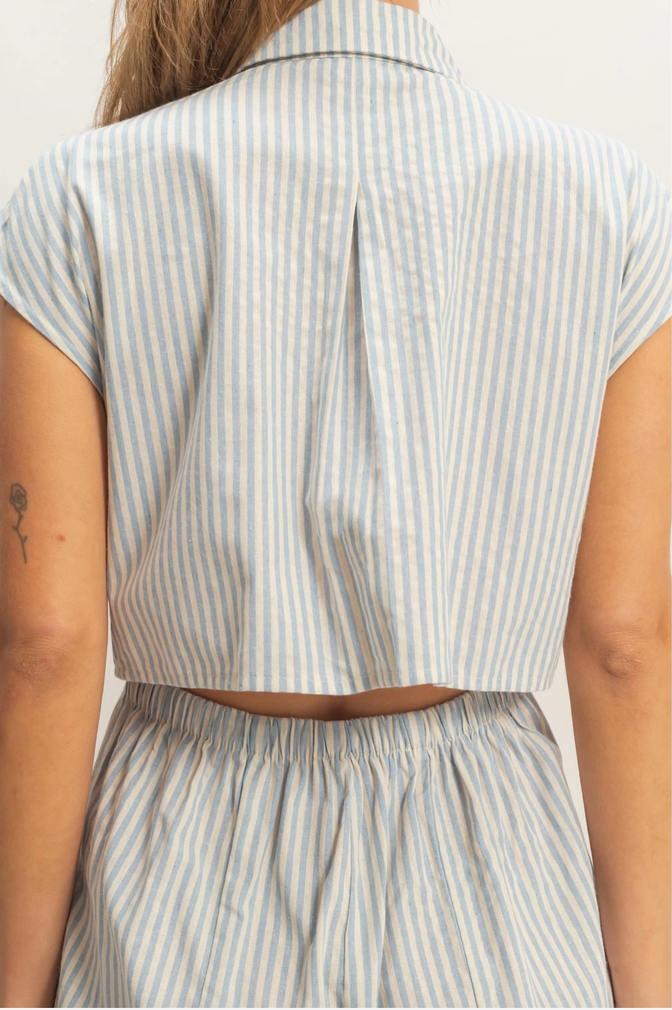 1921 Striped Button Down Jumpsuit