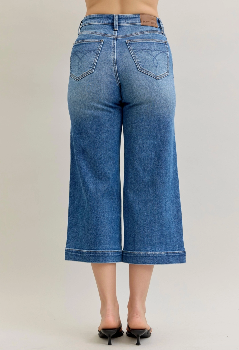 1955 Judy Blue Wide Crop Jeans