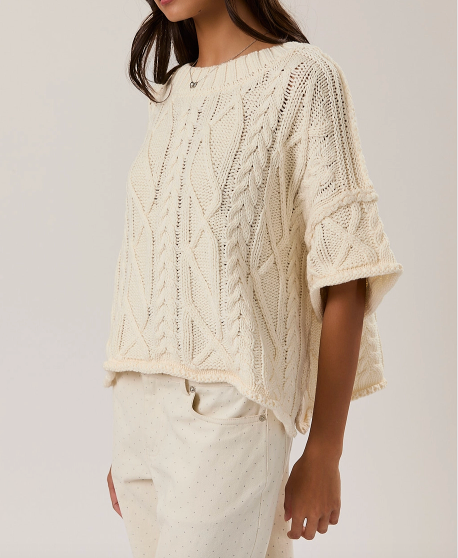 1936 Short Sleeve Knit Sweater Top