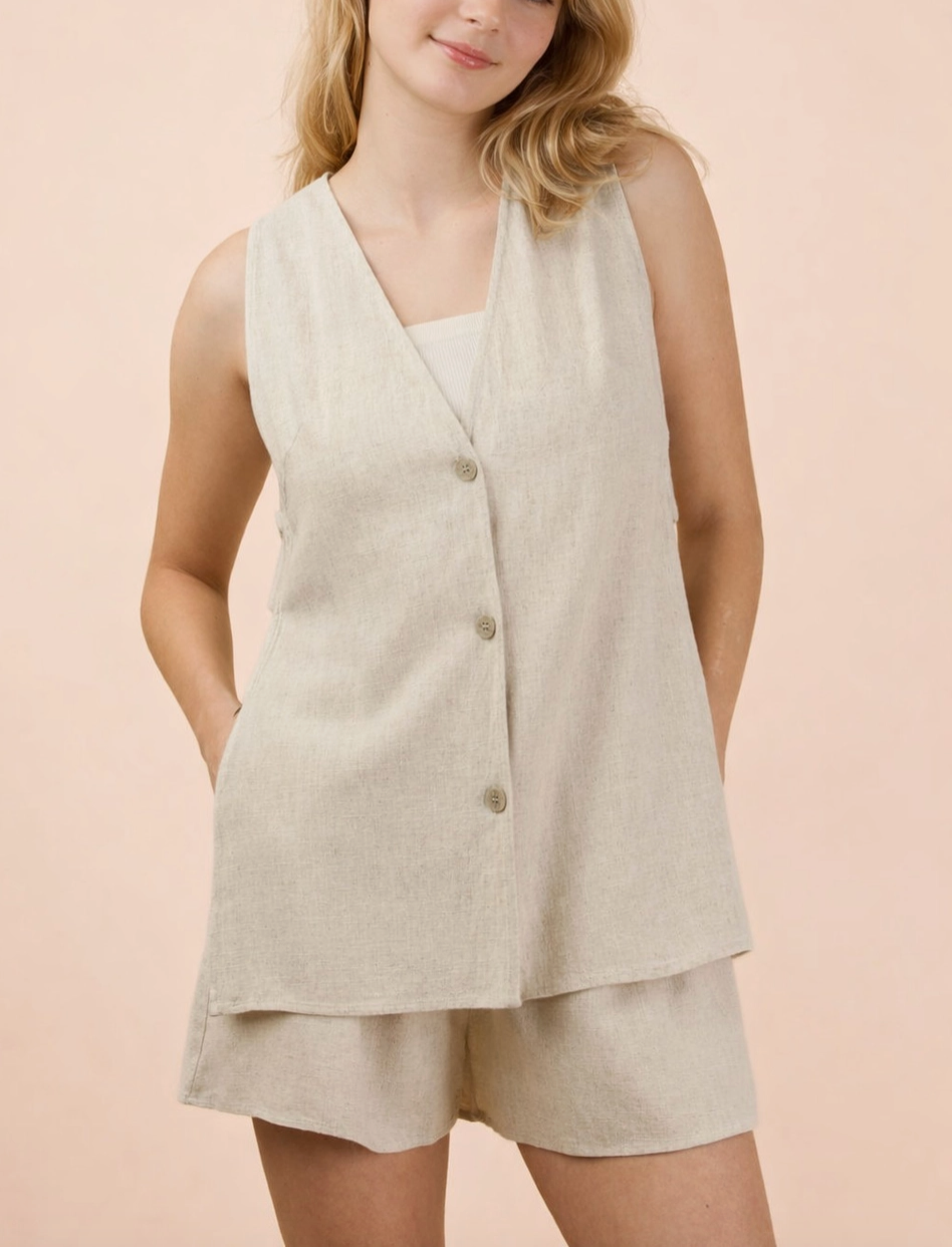2068 Linen Vest