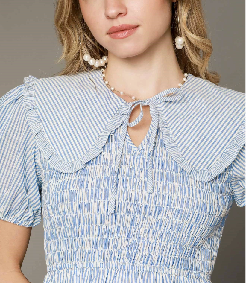 2085 Striped Mini Dress