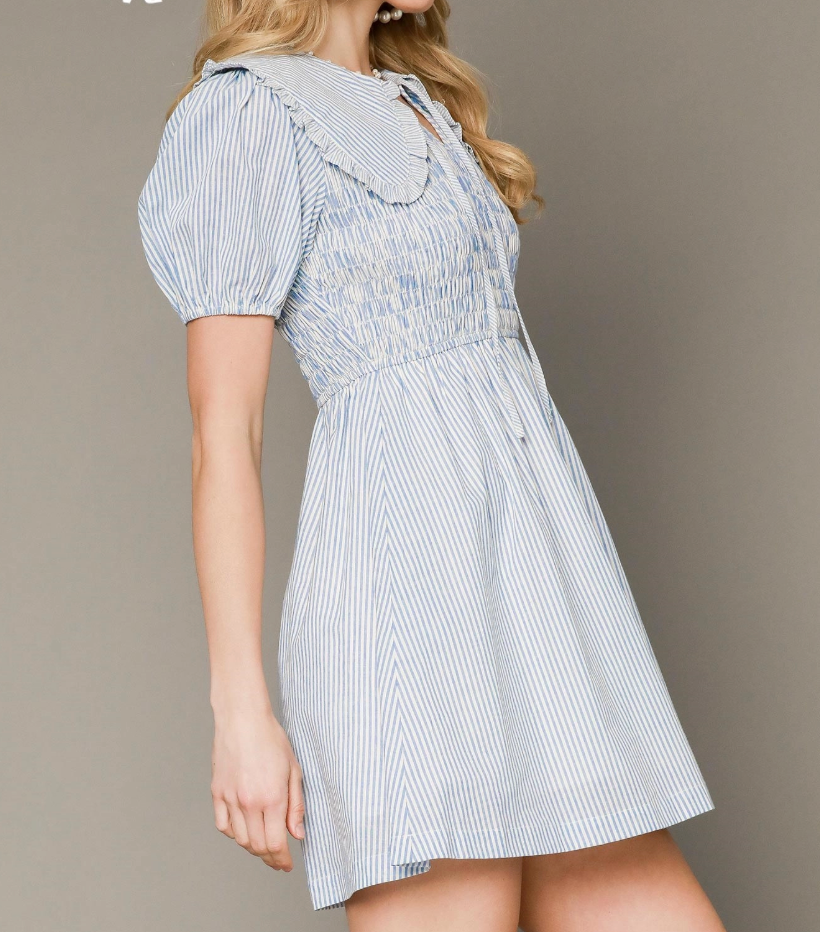 2085 Striped Mini Dress