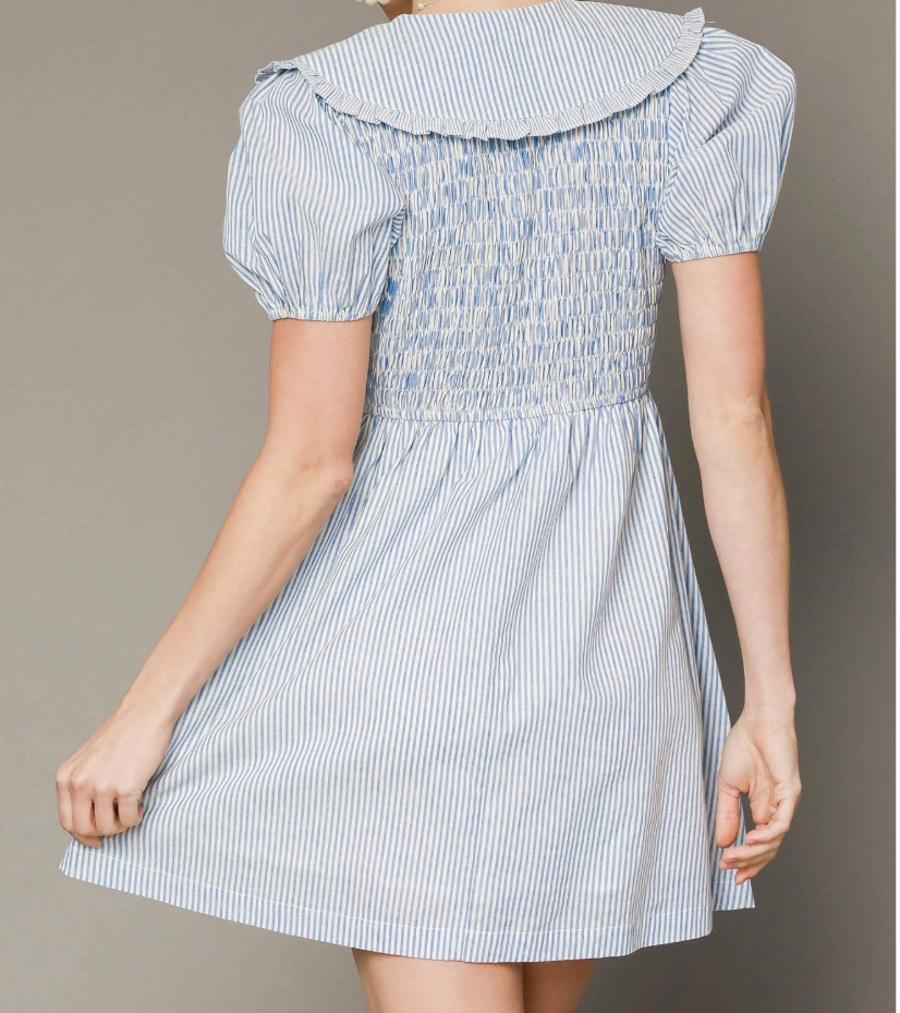 2085 Striped Mini Dress