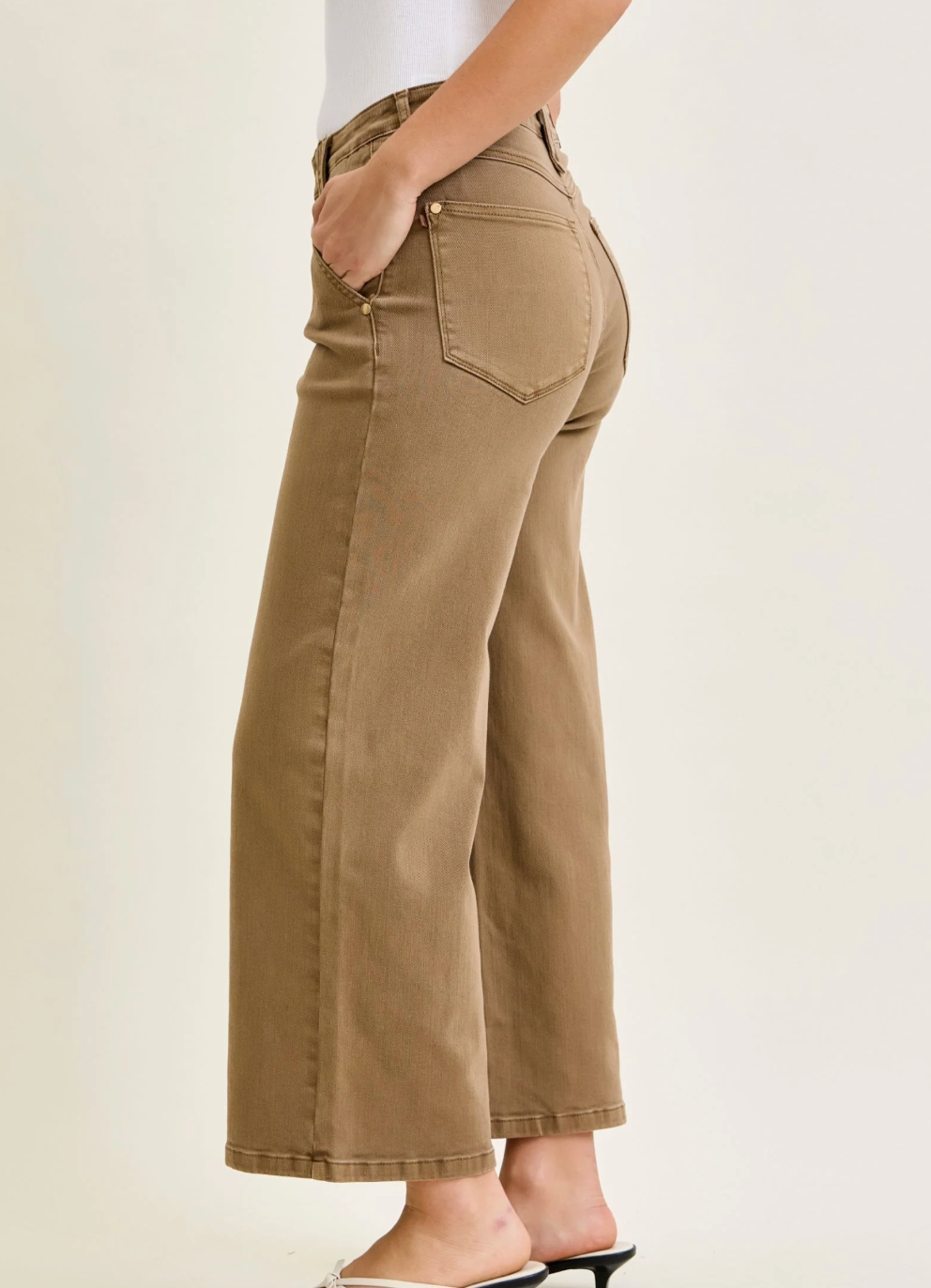 2124 Judy Blue Ankle Wide Jeans