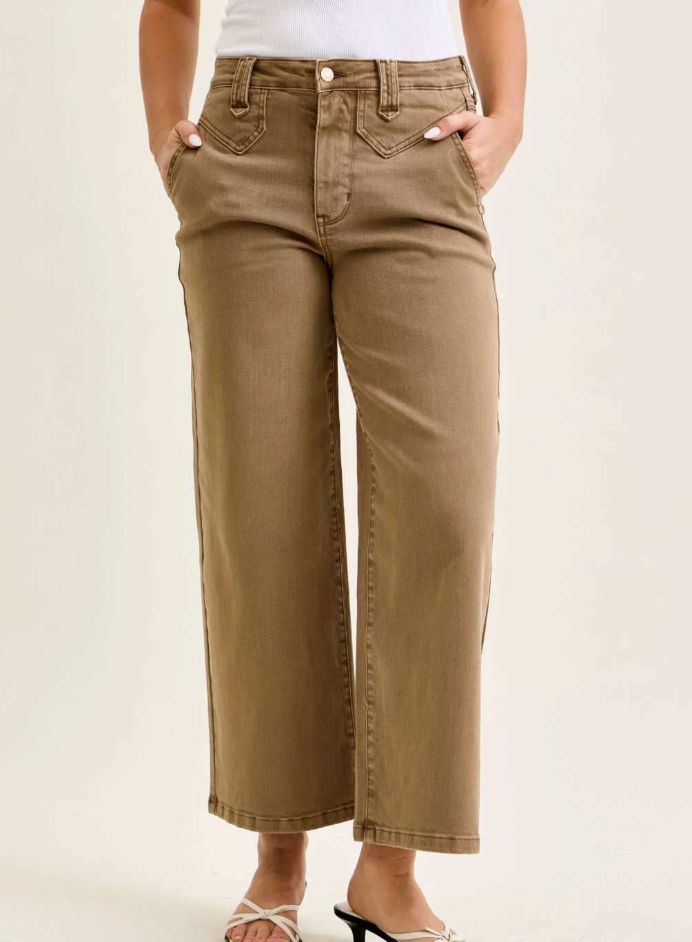 2124 Judy Blue Ankle Wide Jeans