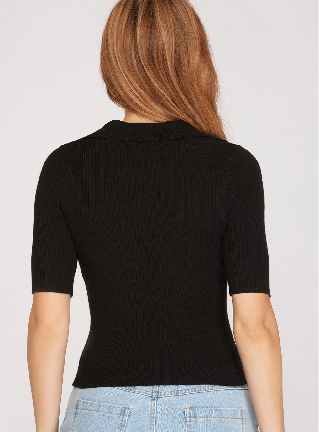 2157 Collared Knit Top