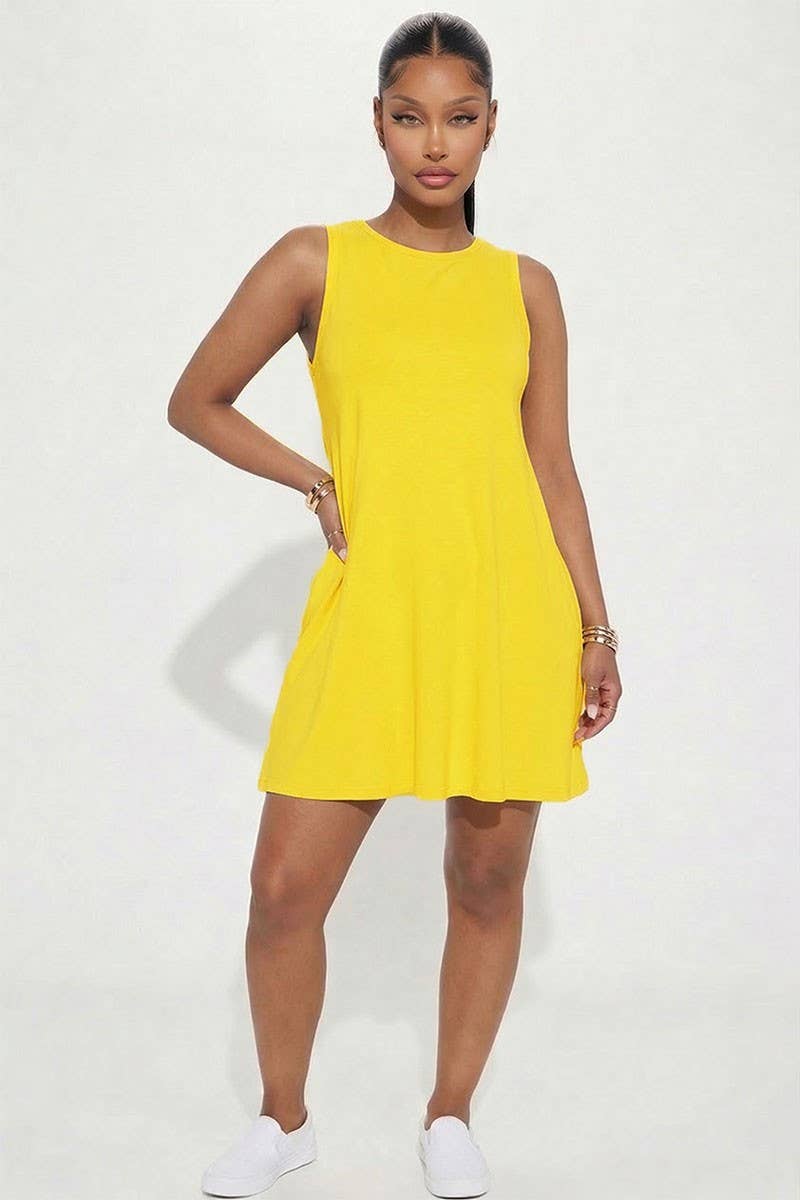 1999 Sleeveless Flare Mini Dress