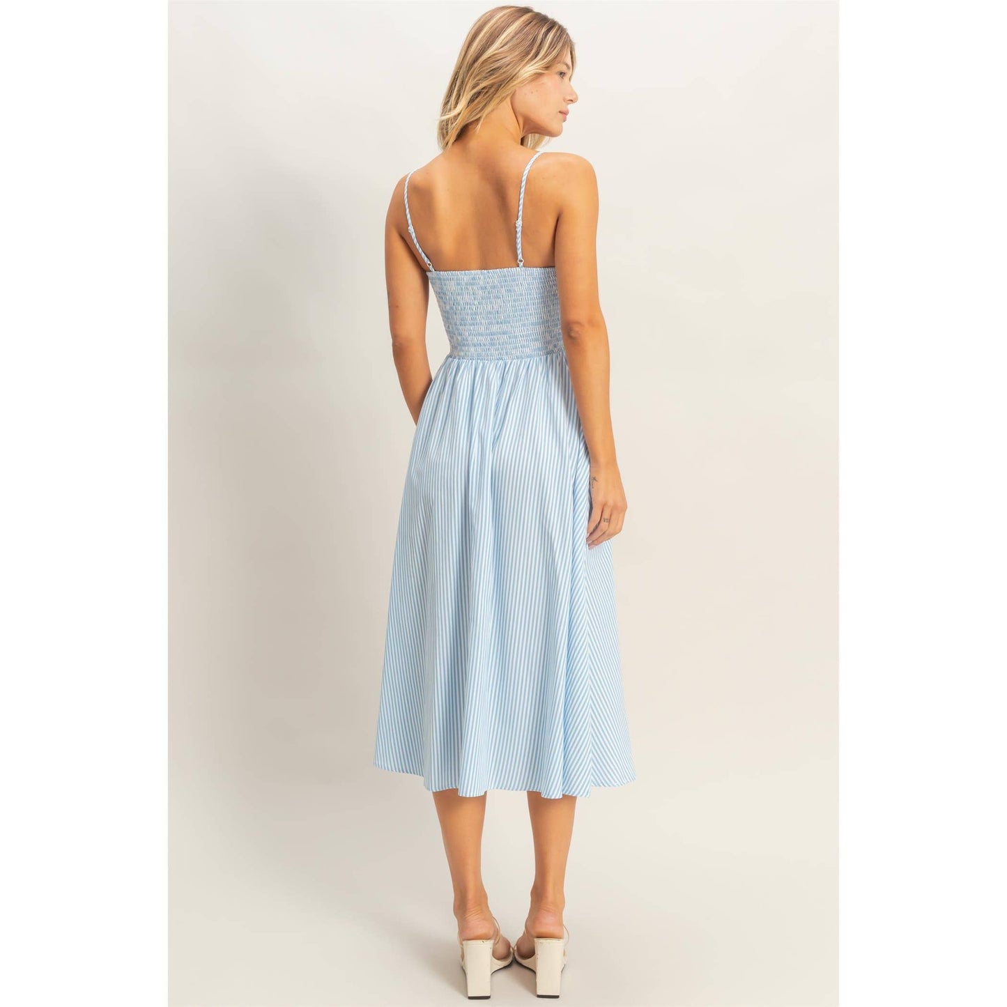 2061 Striped Spaghetti Strap Dress