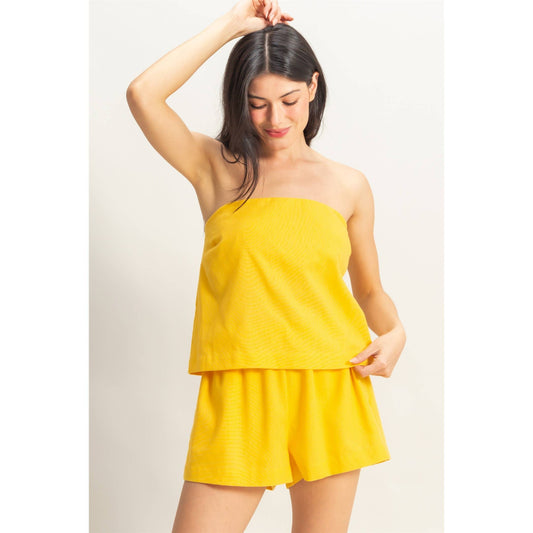 2008 Sand Washed Top And Shorts Set