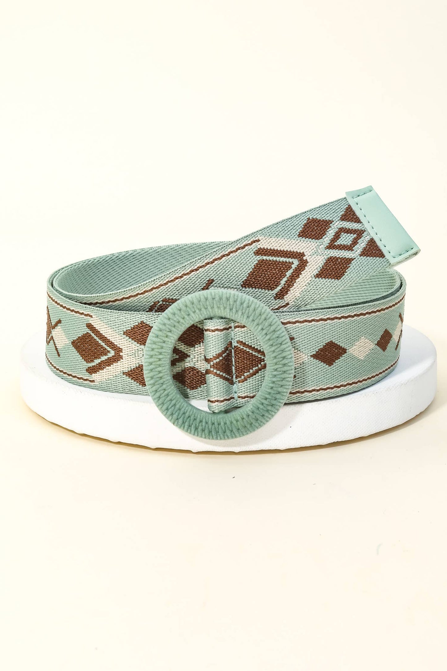 2019 Round Braided Buckle Boho Belt