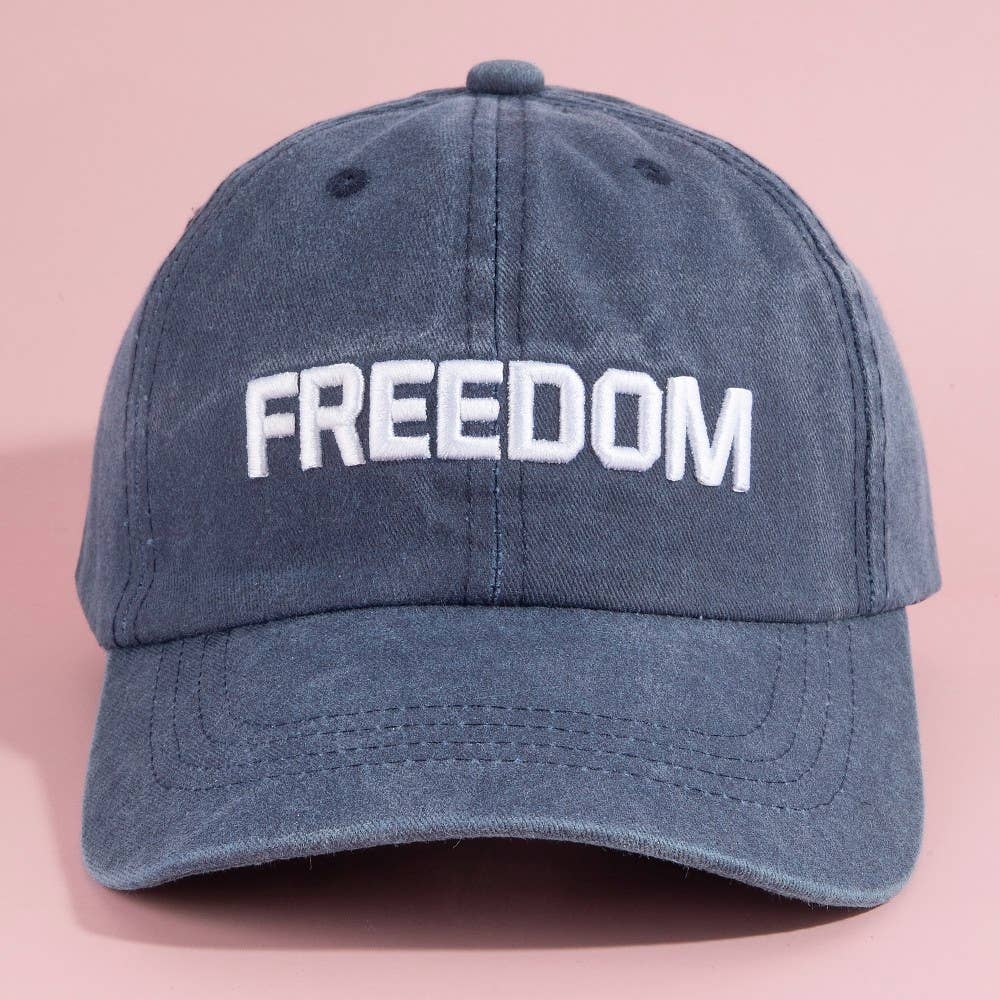 2017 Freedom Embroidered Washed Baseball Cap