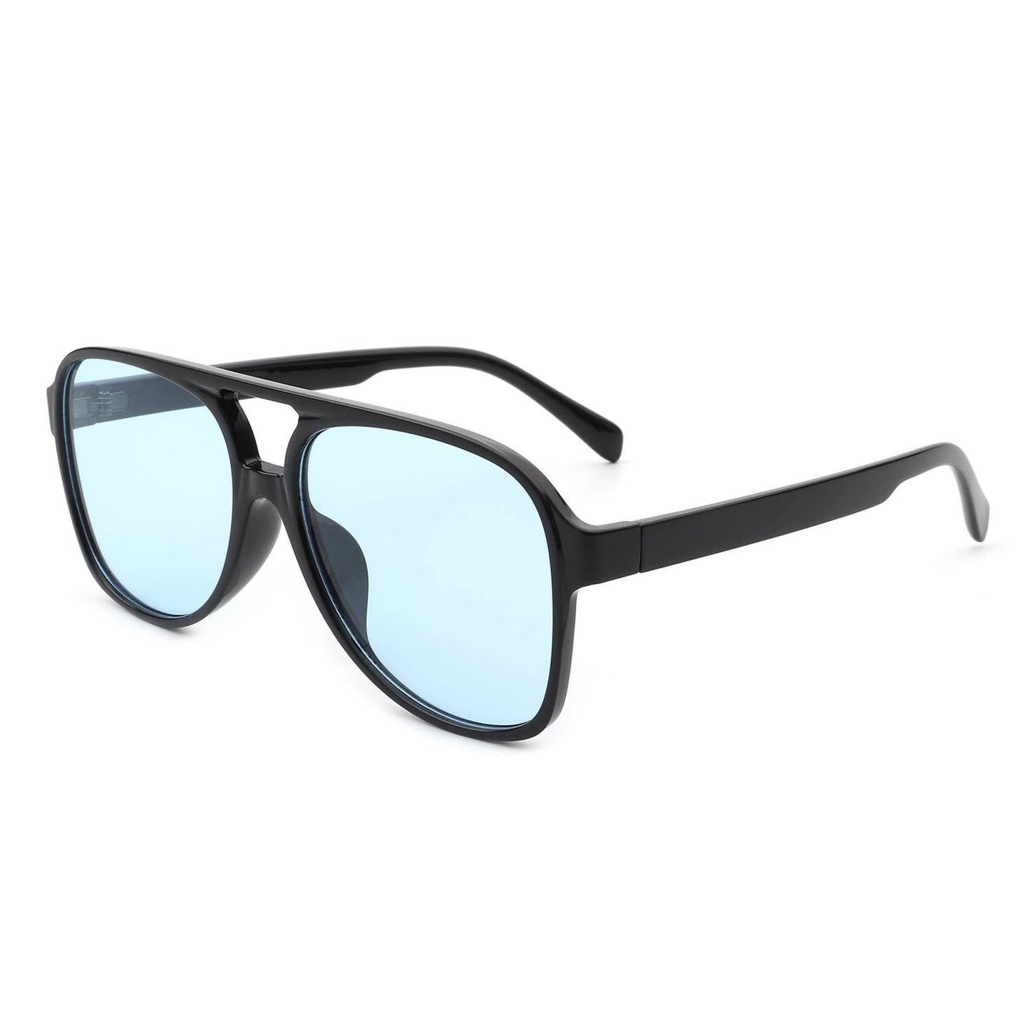 2015 Oversized Aviator Shield Brow-Bar Pilot Fashion Sunglasses