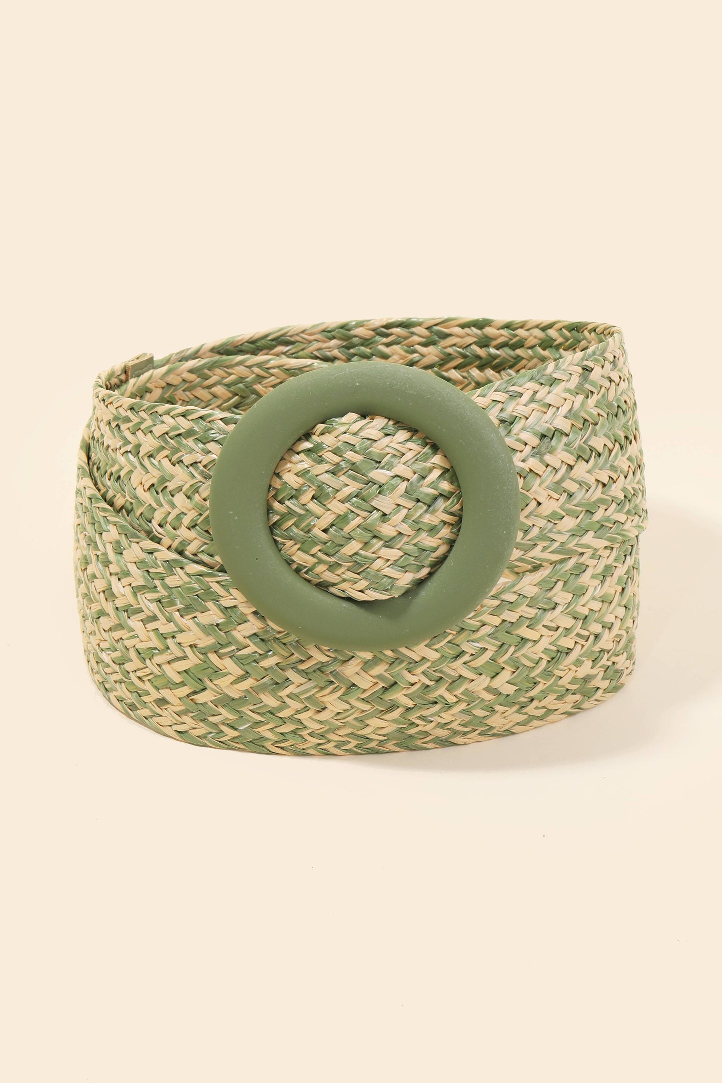 2021 Hoop Buckle Wide Braided Belt