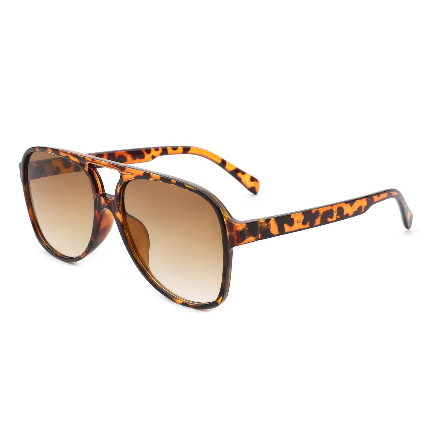 2015 Oversized Aviator Shield Brow-Bar Pilot Fashion Sunglasses