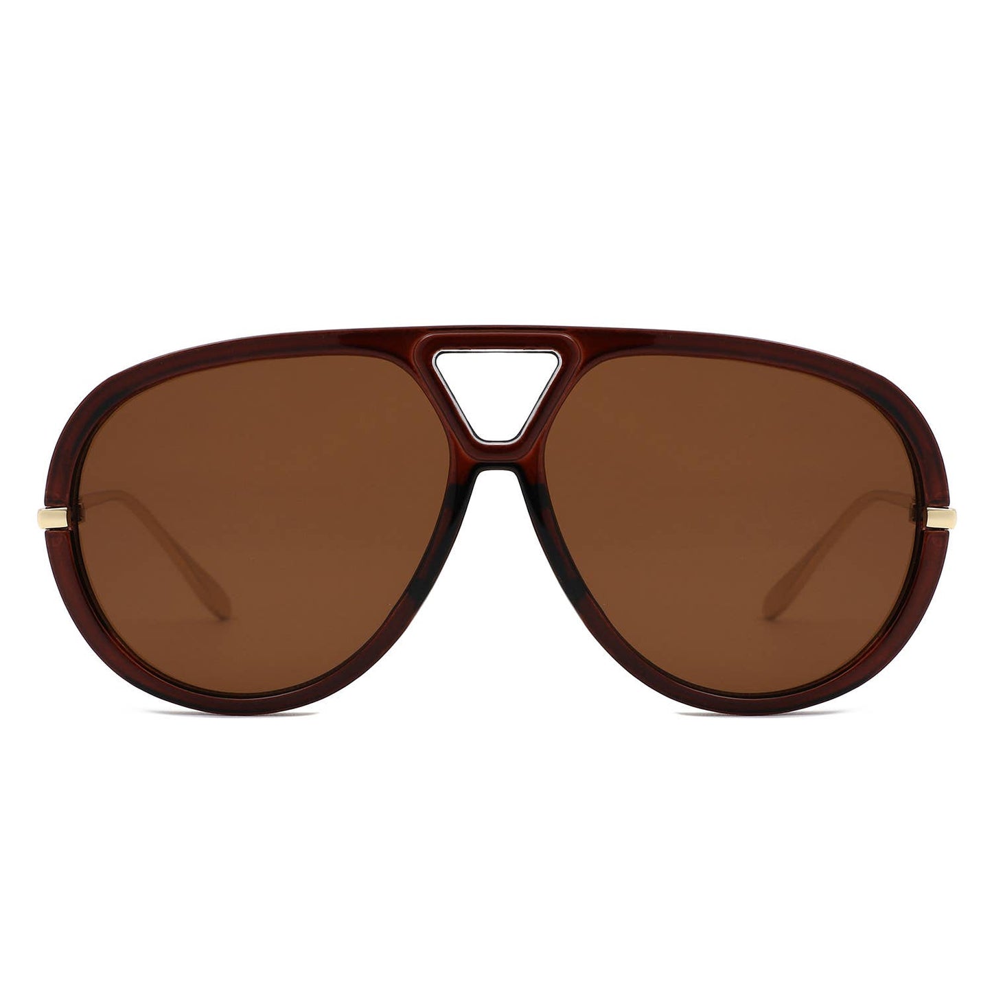 2016 Retro Double Bridge Bold Fashion Aviator Sunglasses