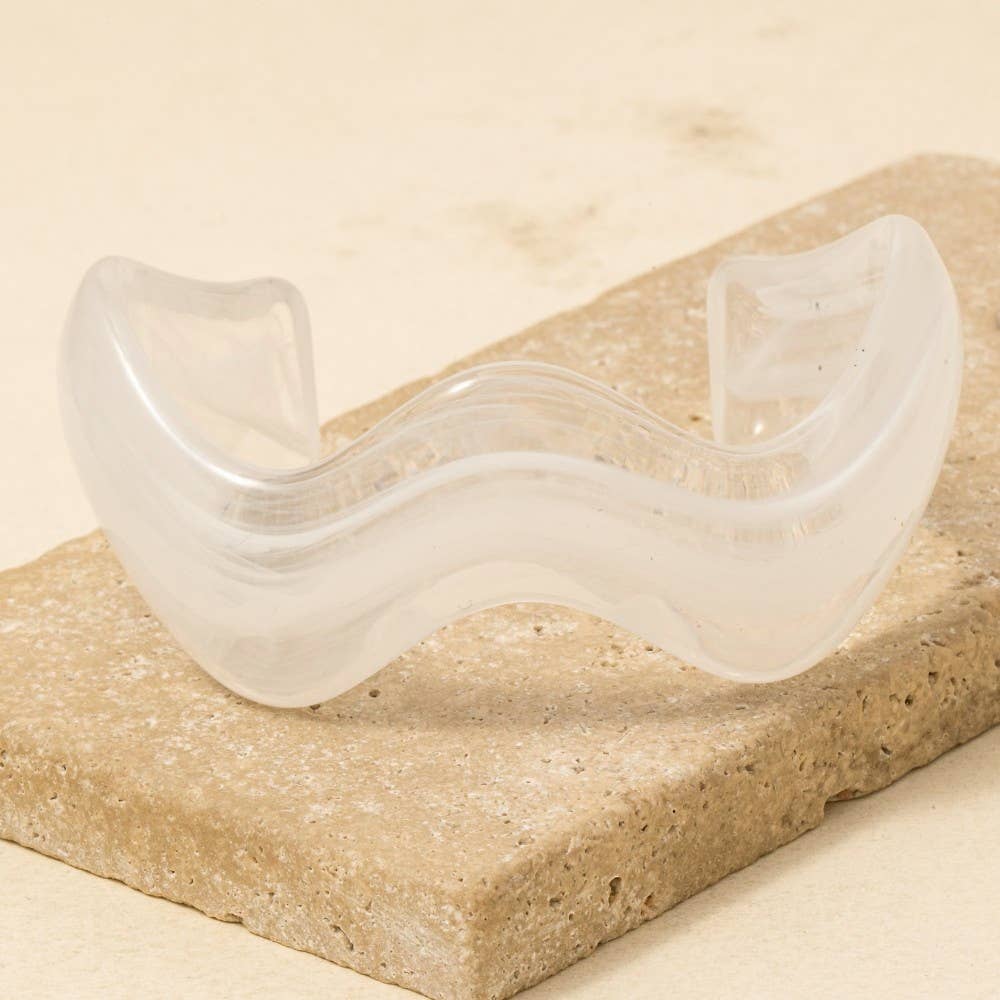 2018 Wavy Marble Resin Cuff Bracelet