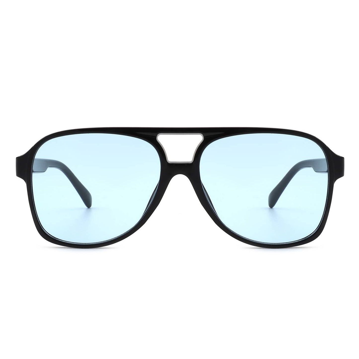 2015 Oversized Aviator Shield Brow-Bar Pilot Fashion Sunglasses