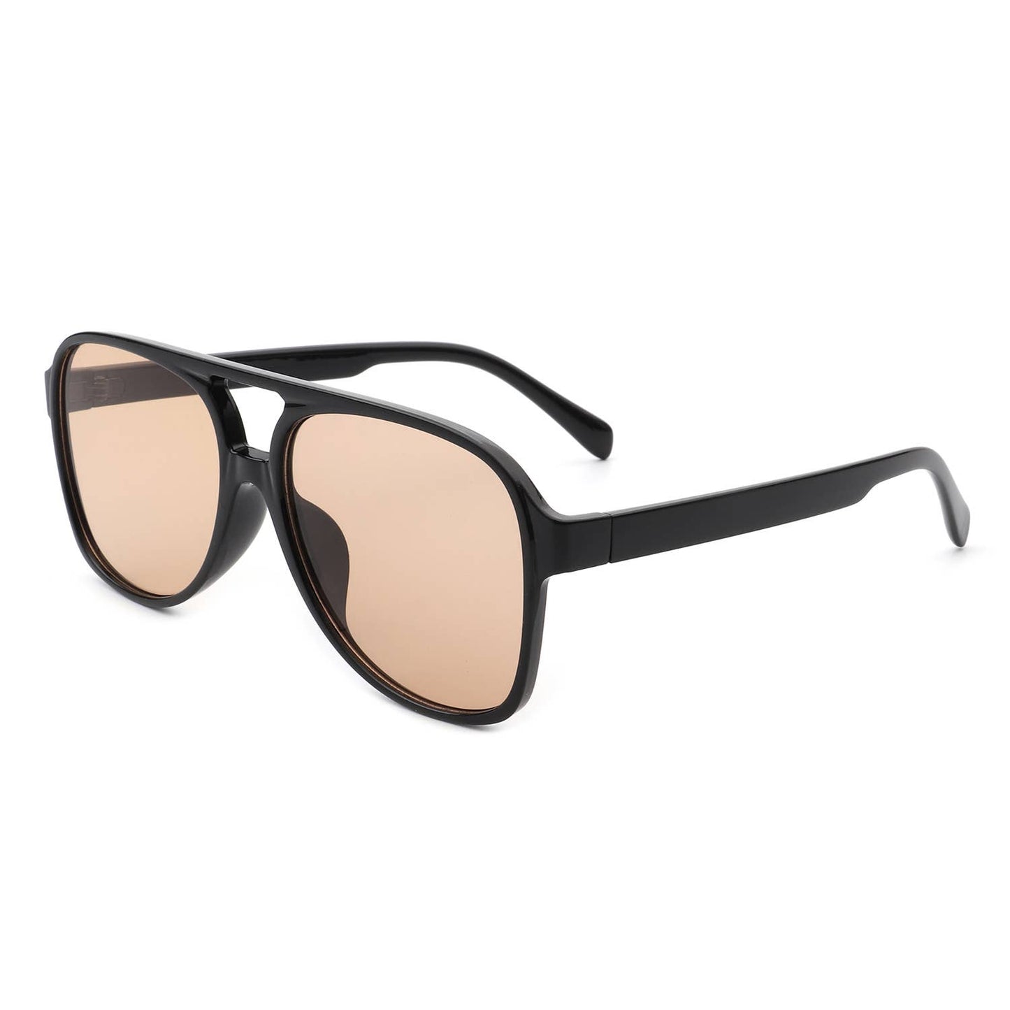 2015 Oversized Aviator Shield Brow-Bar Pilot Fashion Sunglasses