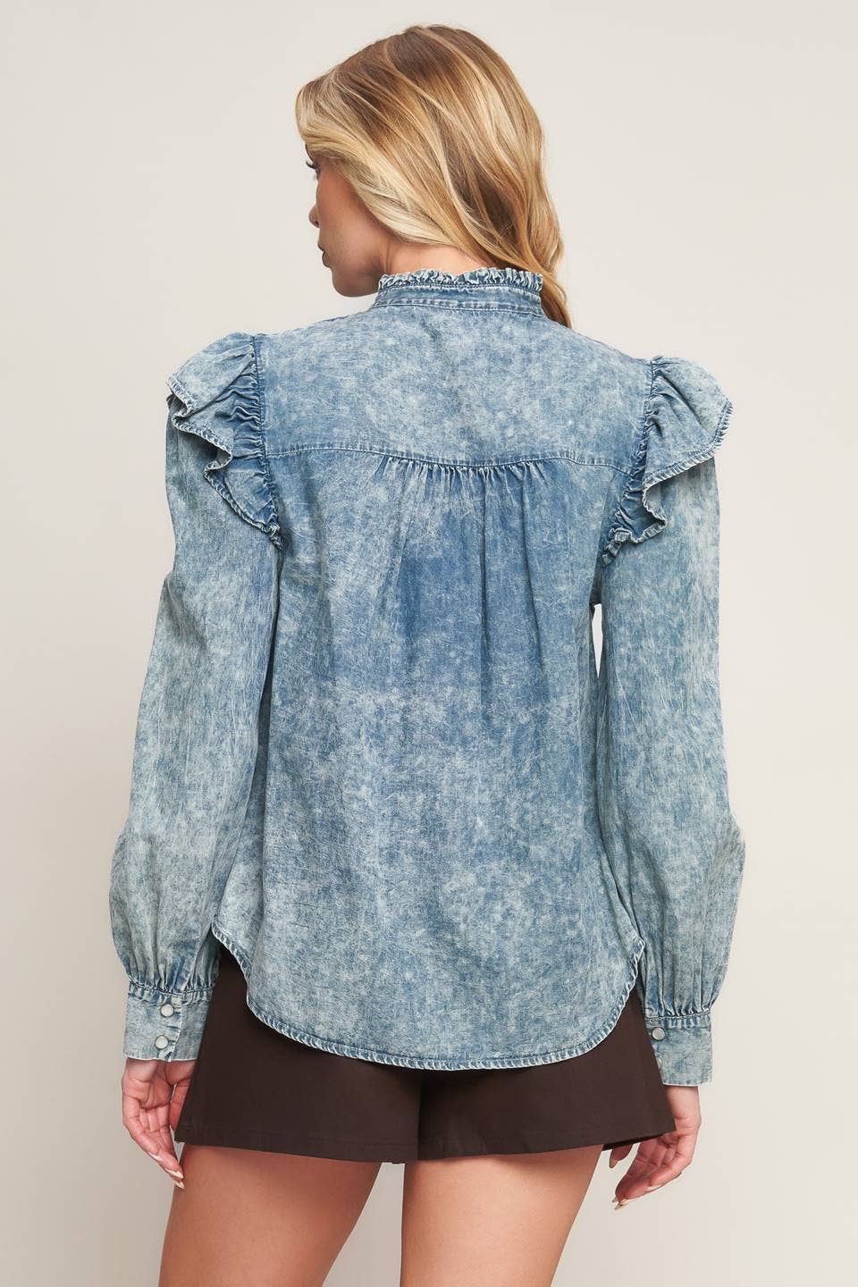 2166 Denim Blouse