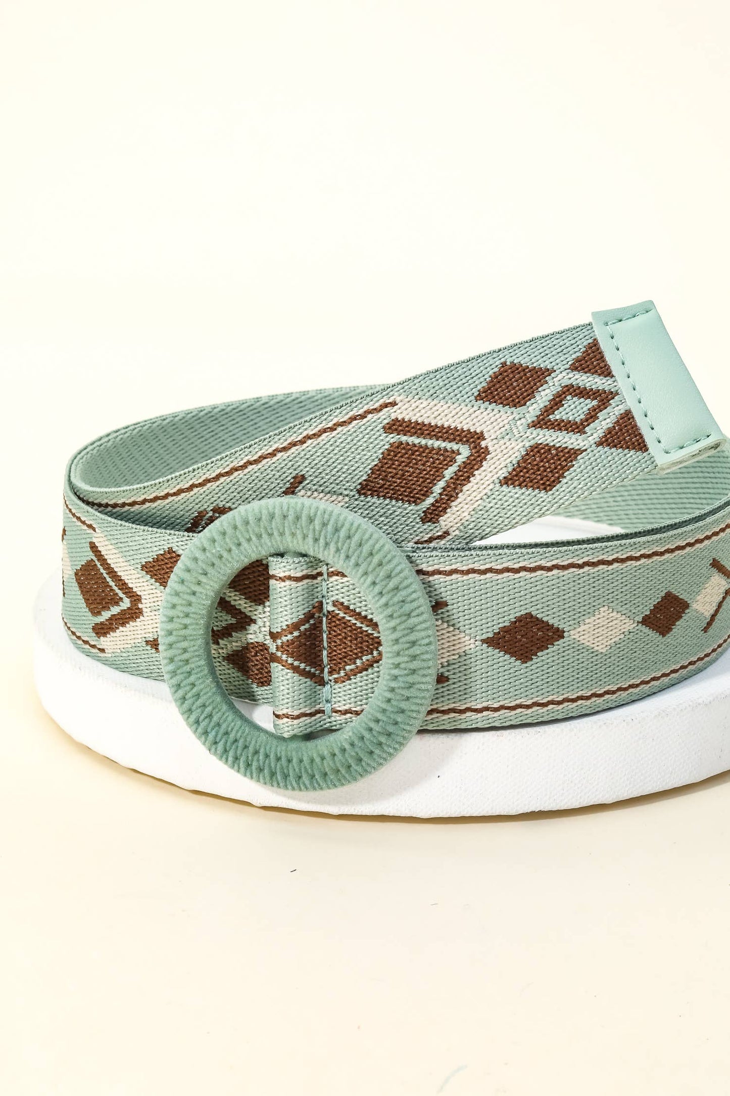 2019 Round Braided Buckle Boho Belt
