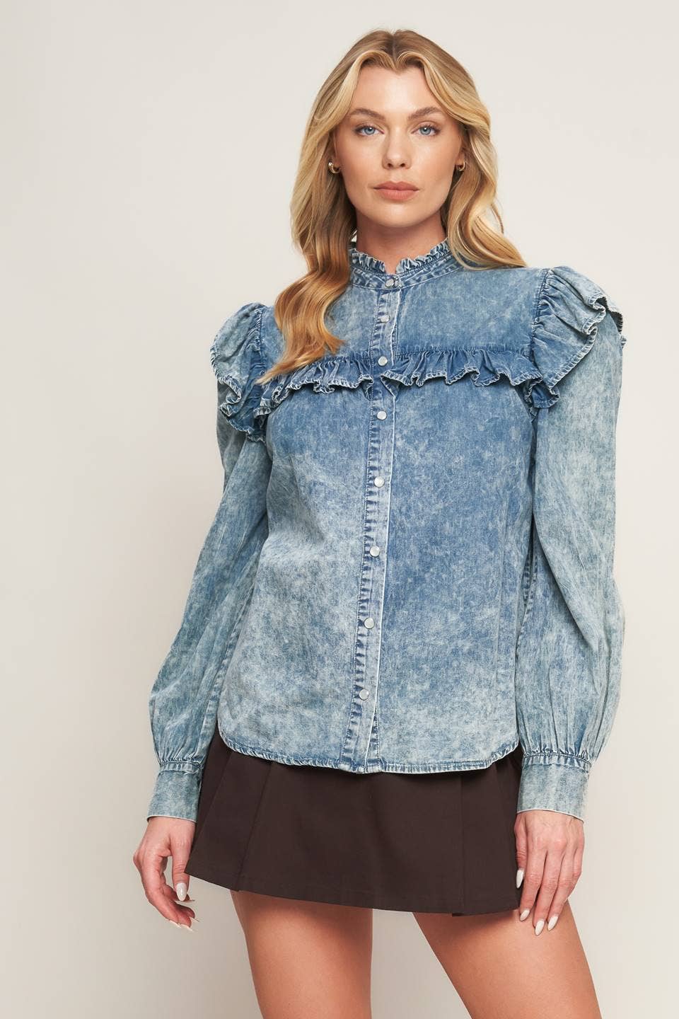 2166 Denim Blouse
