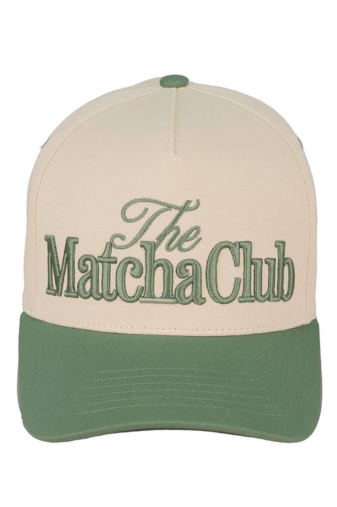 2031 The Matcha Club Embroidered Trucker Hat