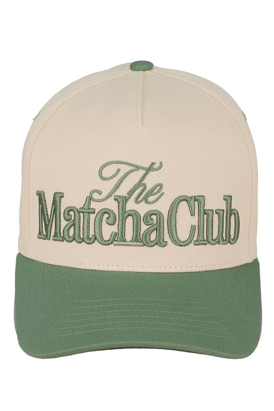 2031 The Matcha Club Embroidered Trucker Hat