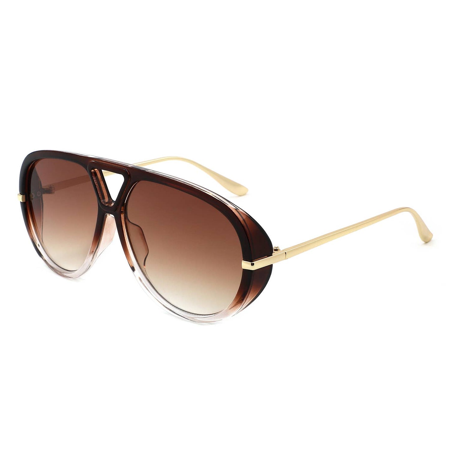 2016 Retro Double Bridge Bold Fashion Aviator Sunglasses
