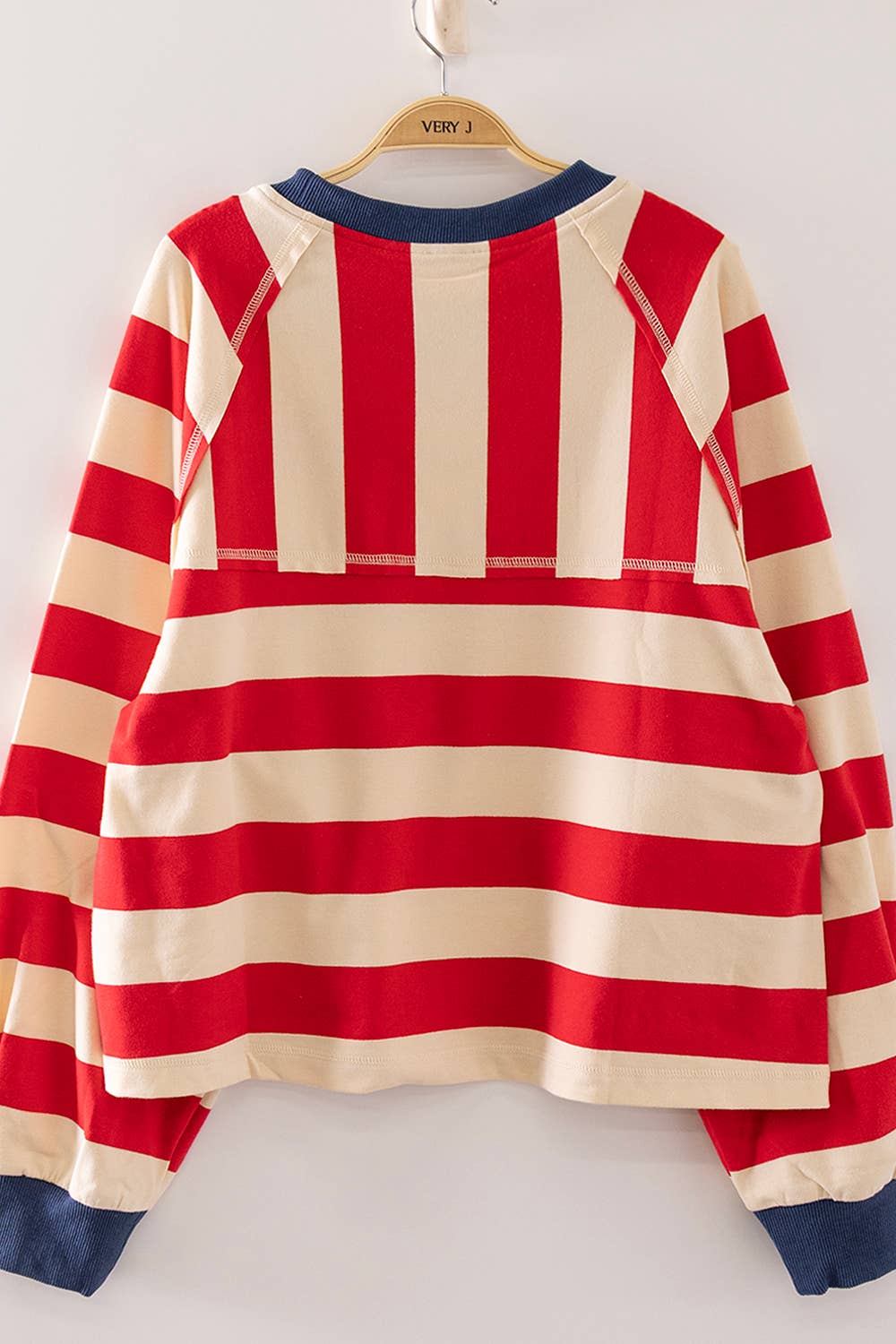 2132 Casual Stripe Cropped Top