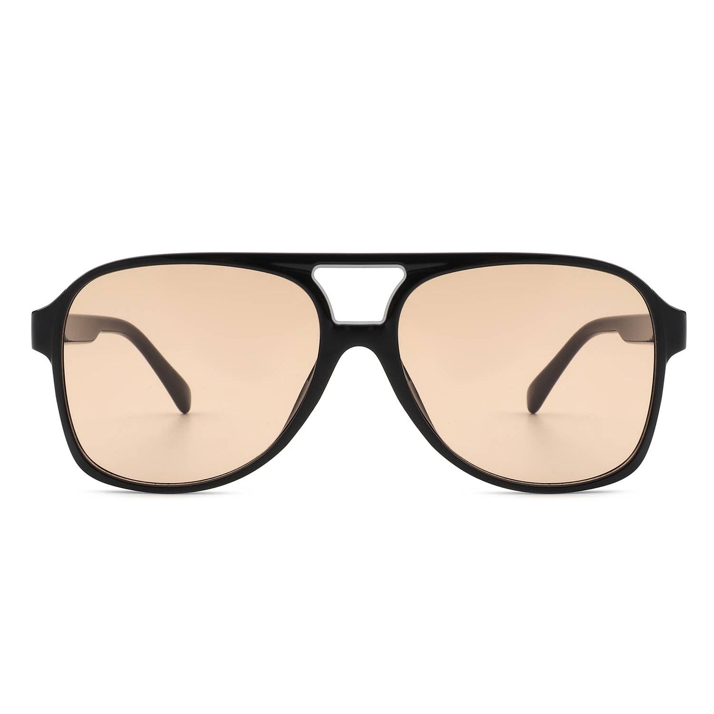 2015 Oversized Aviator Shield Brow-Bar Pilot Fashion Sunglasses