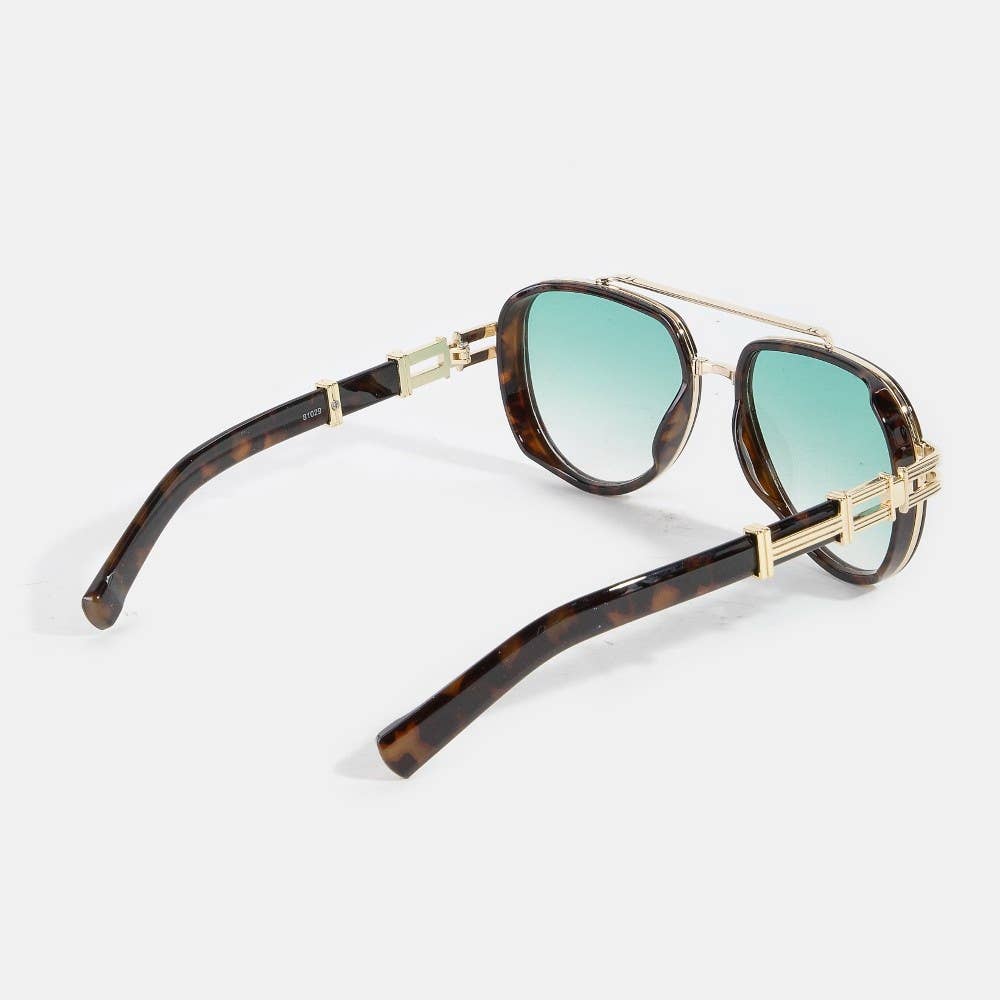 2029 Thin Aviator Frame Double Bridge Sunglasses